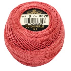 Bobine Fil Coton perlé DMC n°8 - 3328 Baies roses