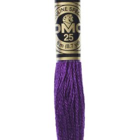 Fil à broder mouliné DMC coloris 550 Violet Cassis