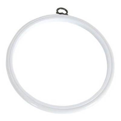 Tambour plastique rond 17,5 cm blanc - DMC