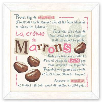 La Crème de Marrons - Fiche Point de Croix G031 - Lilipoints