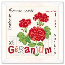 Le Géranium - Fiche point de croix J029 - Lilipoints