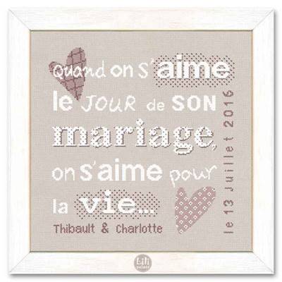 Mariage - Fiche point de croix - Lilipoints
