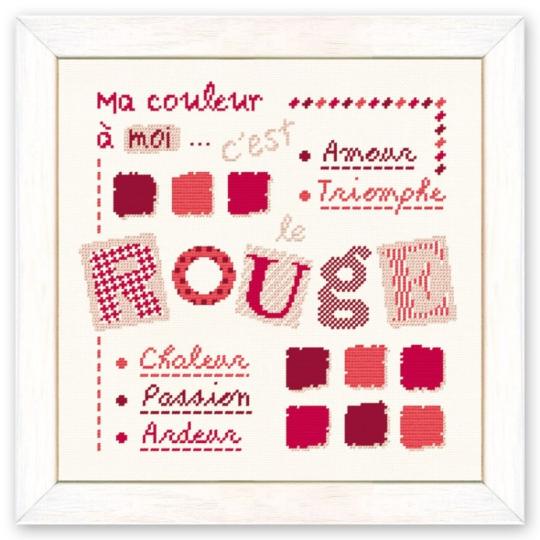 Mes Couleurs... Rouge - Fiche Point de Croix X001 - Lilipoints