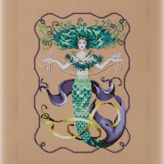 Madam Mermaid  - Fiche point de croix - Mirabilia