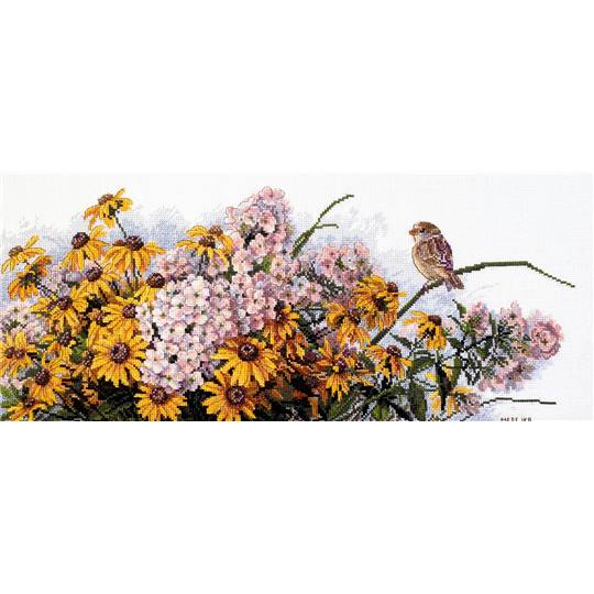 Fleurs & oiseaux - Kit point de croix - Merejka