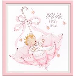 A Little Gift Annie - Kit point de croix Naissance - Oven