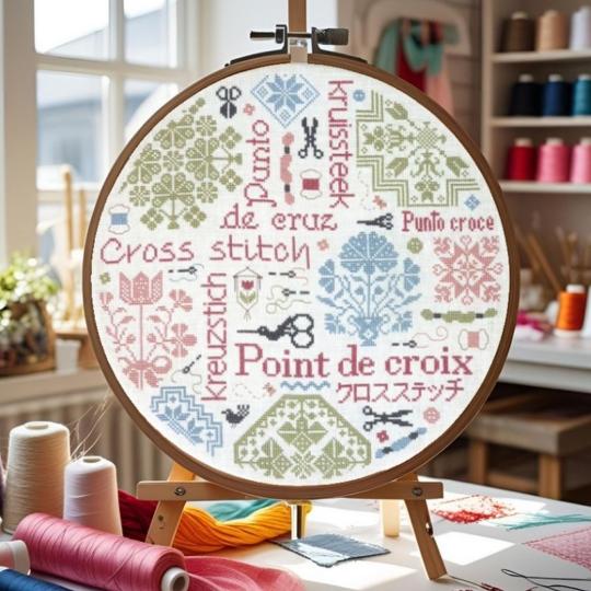 Quaker de la Brodeuse - Fiche point de croix - Jardin Privé