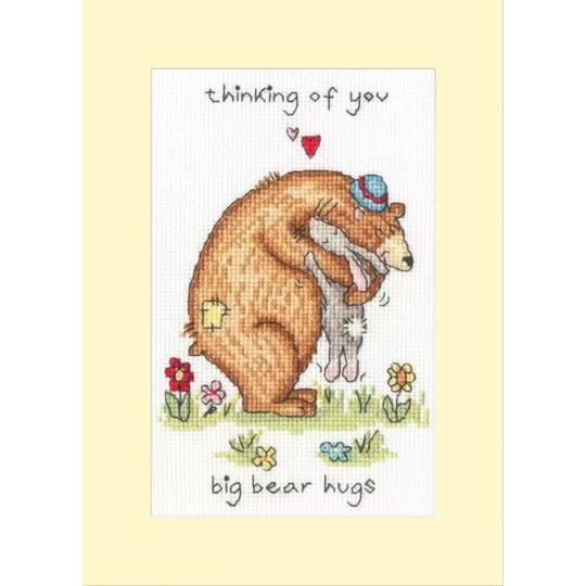 Big Bear Hugs - Kit Carte de Voeux - Bothy Threads