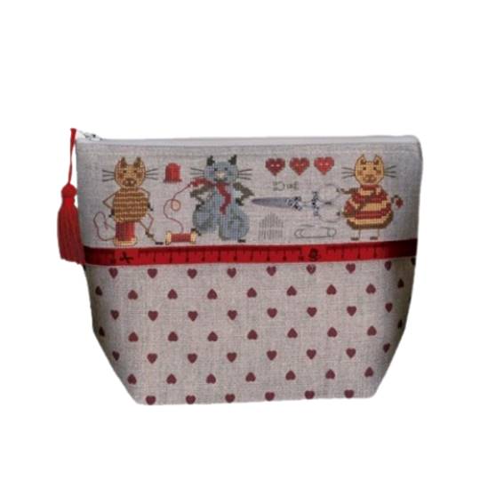 Trousse Couture Chats à broder - Le Bonheur des Dames