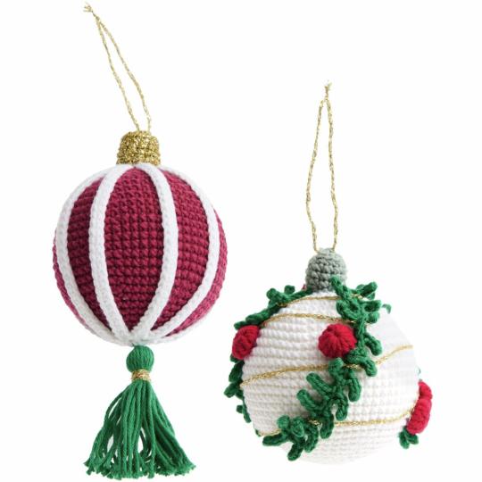 Ricorumi Kit crochet – Boules de Noël dorées (2 pièces)