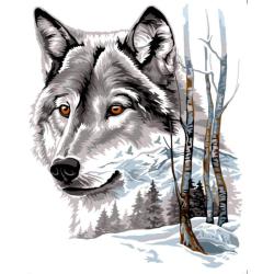 Loup - Canevas à broder  - SEG