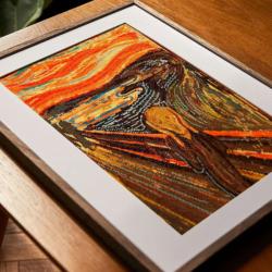 Le Cri d'Edvard Munch - Kit point de croix  - DMC