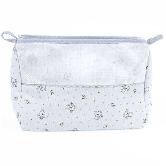 Trousse de Toilette à broder "Koala" Gris - DMC