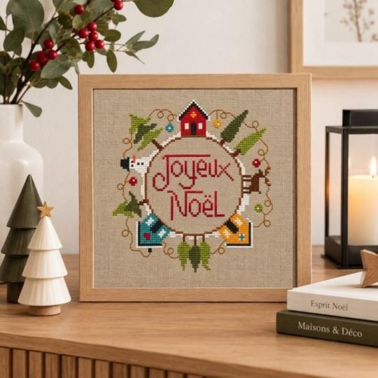 Ronde de Noël - Fiche Point de Croix Noël - Jardin Privé