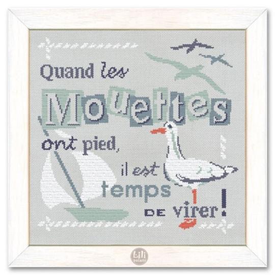 Quand les mouettes...Fiche point de croix A014 - Lilipoints