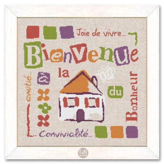 La Maison du Bonheur - Fiche point de croix - Lilipoints
