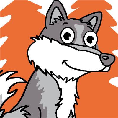 Loup  - Kit canevas pour enfant - Luc Créations