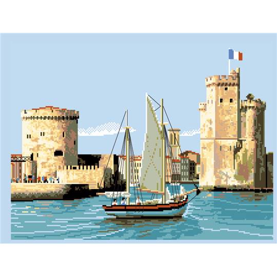 Le Port de la Rochelle - Kit point de croix - Luc Créations