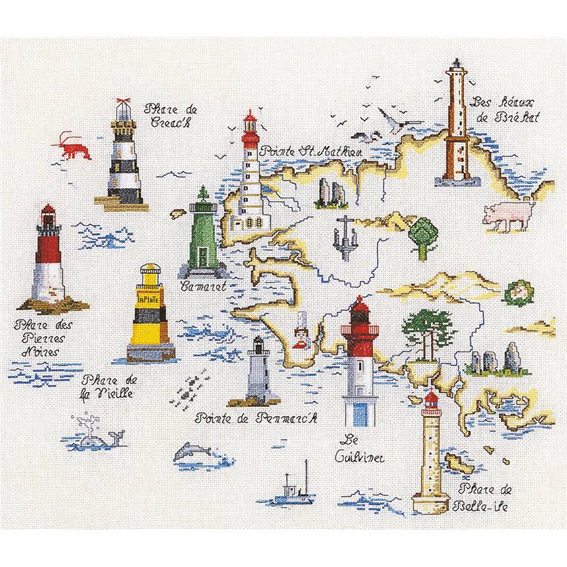 Phares Bretons Kit Broderie Marie Coeur Om1976 4290