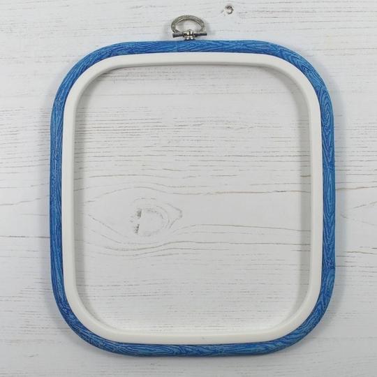 Cadre Flexihoop carré 18 x 20 cm – Bleu - Nurge 
