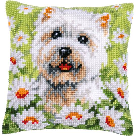 Chien - kit Coussin gros trous - Vervaco