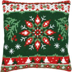Flocon de neige - Kit Coussin Point de Croix Hiver - Vervaco
