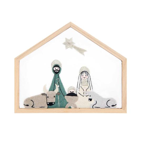 Crèche de Noël - Kit pré dessiné - Rico design