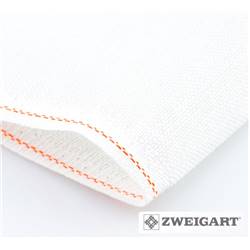 Toile de Lin 10 fils - Blanc - 38 x 140 cm 