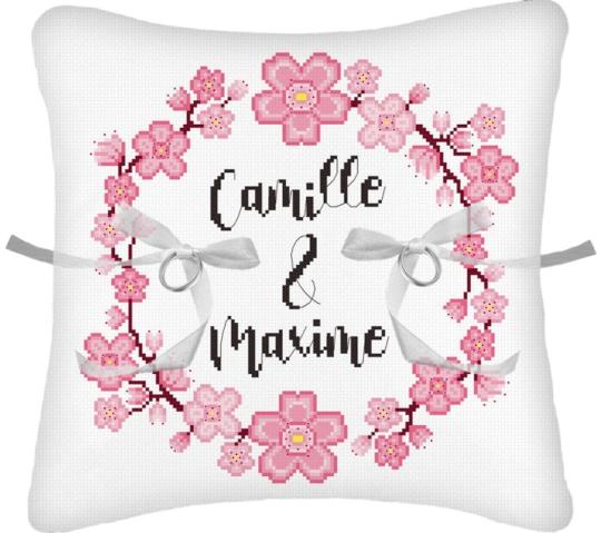 Kit Coussin de mariage Fleurs de Cerisiers - Princesse
