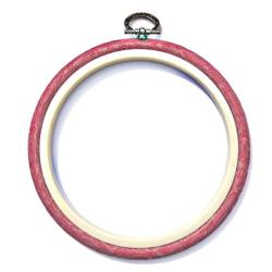 Cercle à broder Plastique 13.5 cm • Rouge - Nurge
