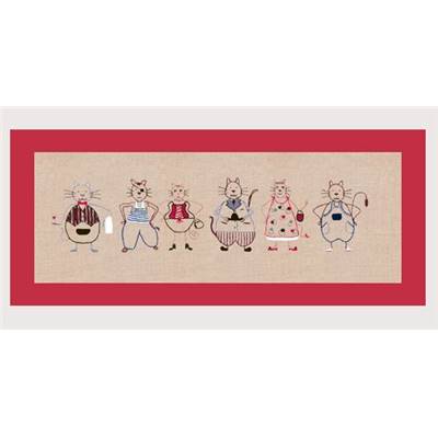 Frise de Chats 2 - kit broderie traditionnelle - Le Bonheur des Dames