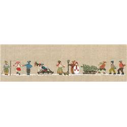 Skieurs - Kit point de croix - Le Bonheur des Dames