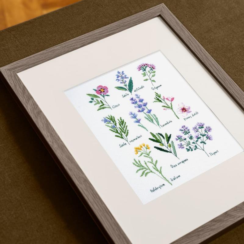 Kit de Broderie au Point de Croix - Herbier - DMC