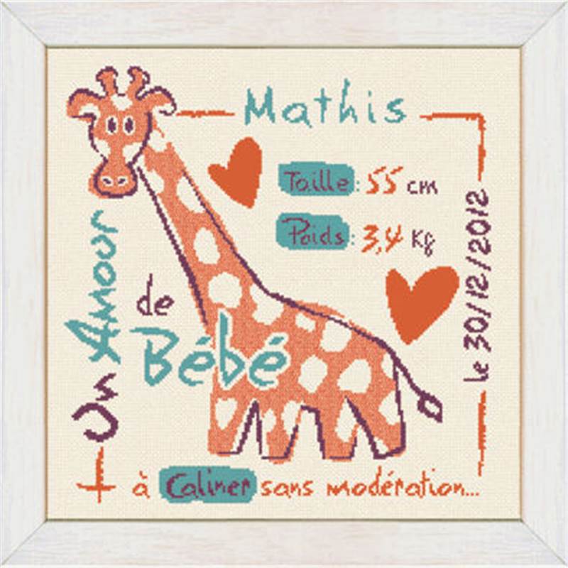 Napravi Rs Point De Croix Travaux D Aiguille Kit Tapisserie Une Petite Girafe