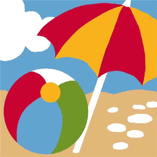 La Plage - Kit Canevas enfant - Luc Créations