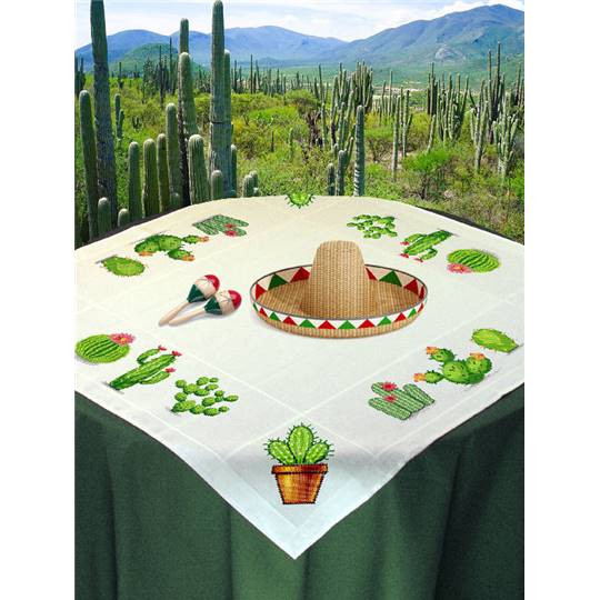 Cactus - Nappe à broder - Luc Créations