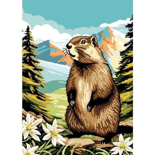 Canevas Pénélope La Marmotte - Luc Créations