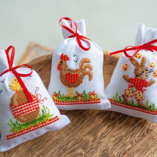 Kit Sachet Senteur Animaux de Pâques lot de 3 - Vervaco