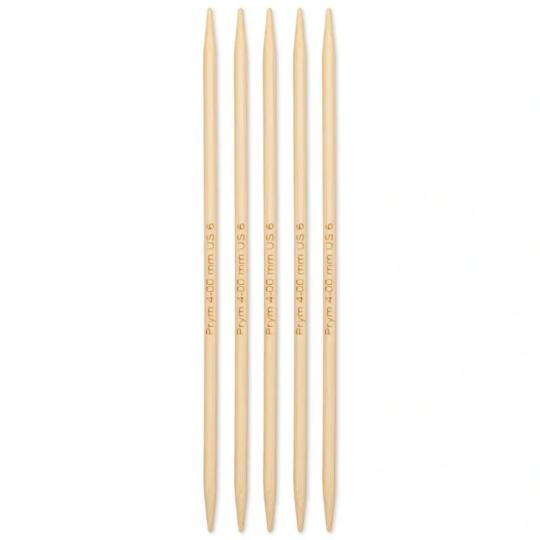 Aiguilles à tricoter double pointe Bambou 15 cm - 4,00 mm - Prym