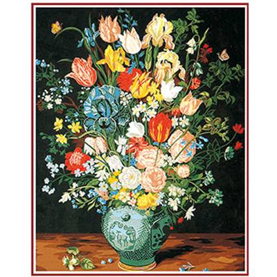 Le Vase Bleu (d'après J. Brueghel) - Canevas Fleurs - SEG