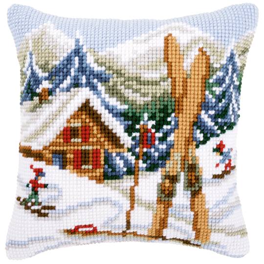 Plaisirs de la neige - kit Coussin gros trous - Vervaco