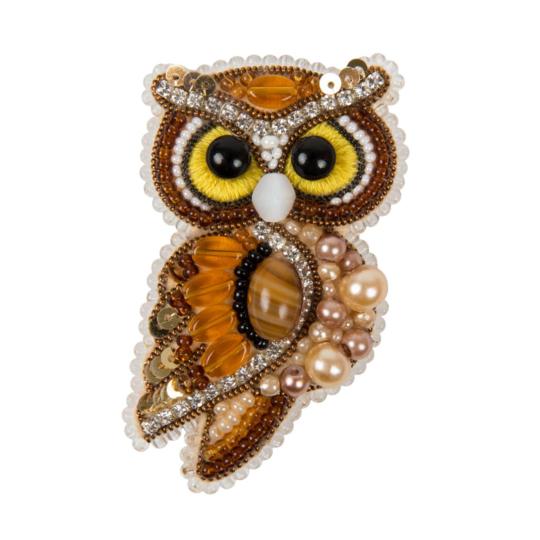 Kit broderie perles - Broche Chouette - Momentos Mágicos (Charivna Mit)