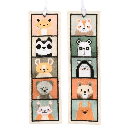 Kit 2 marque-pages à broder Petits animaux  - Vervaco