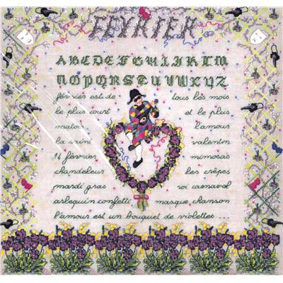 Février - Kit point de croix - Le Bonheur des Dames