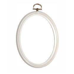 Tambour plastique ovale 17,5 cm blanc - DMC