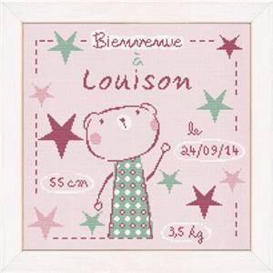 Louison dans les étoiles- Fiche point de croix B017 - Lilipoints