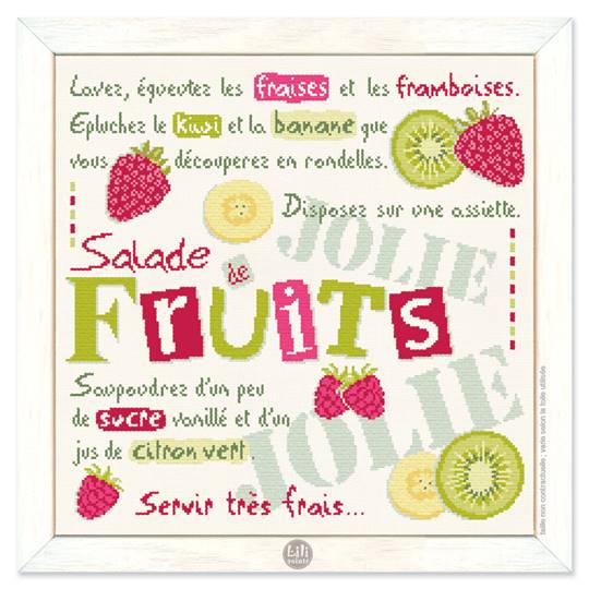 La Salade de Fruits - Fiche point de croix G045 - Lilipoints