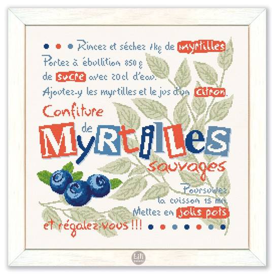 La Confiture de Myrtilles - Fiche point de croix G049 - Lilipoints