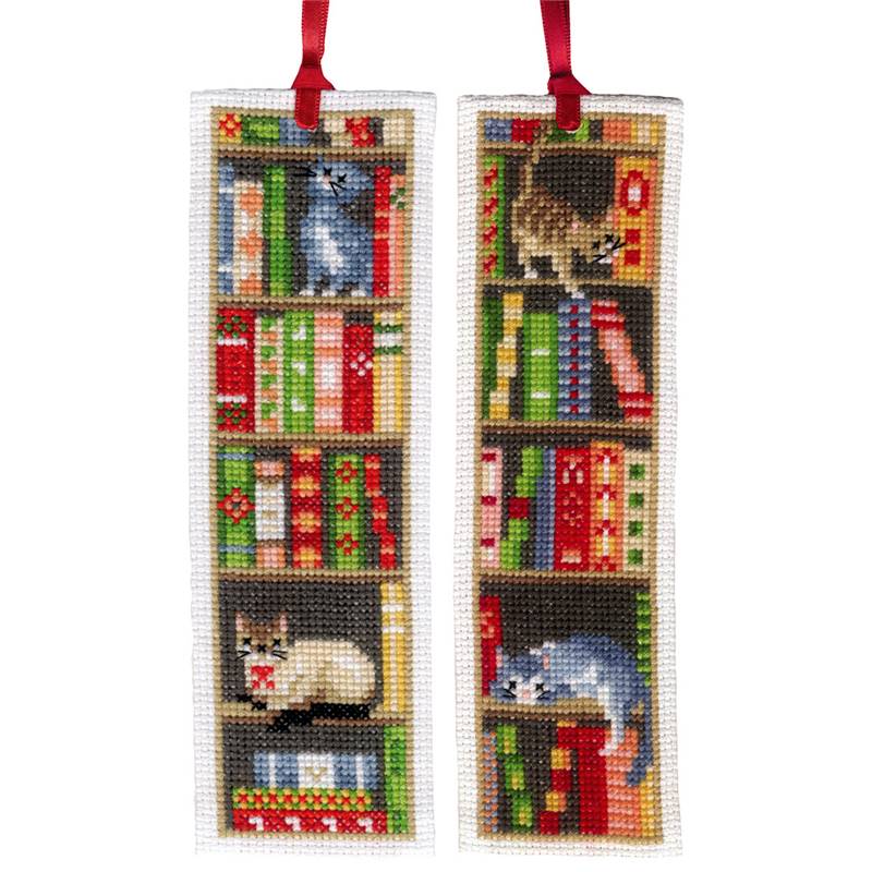 VERVACO De Point De Croix Compté Marque-Page DIY (Lot De 2) Chats En