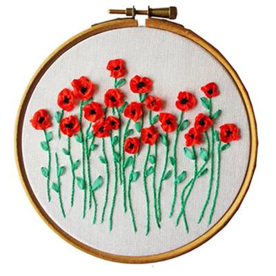 Les Coquelicots - Kit broderie aux rubans - Princesse